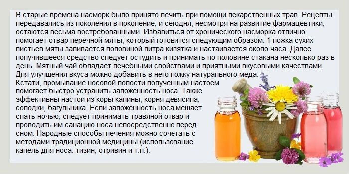Рецепты от насморка